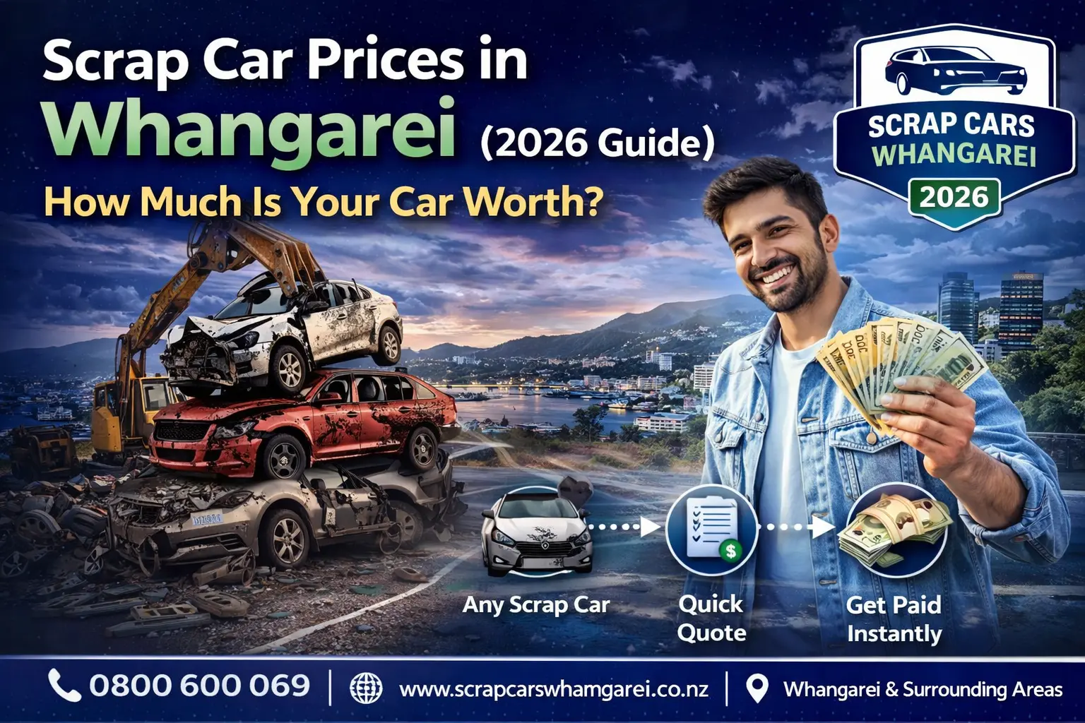Scrap car prices in Whangarei 2026